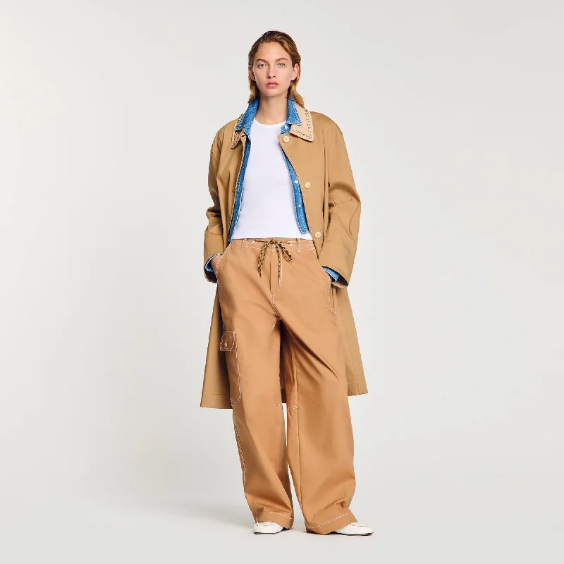 Sandro Daumesnil Cargo Trousers Camel